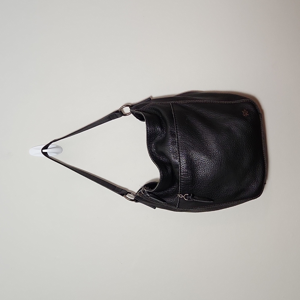 The sak, black leather shoulder bag, purse